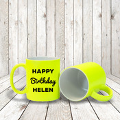 Fluorescent Yellow Mug